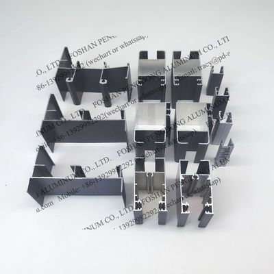 ملفات ألومنيوم المنزلية للنوافذ لـ كوت ديفوار الفضة المضغوطة بالأنوديز والمسطحة البرونزية والرمادي الساطع