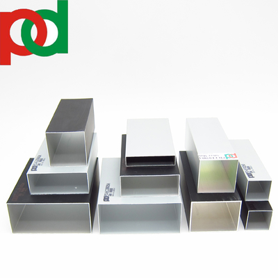6063 T5 أنابيب الألومنيوم المجوفة مستطيلة الألومنيوم مربع أنابيب الألومنيوم الزاوية